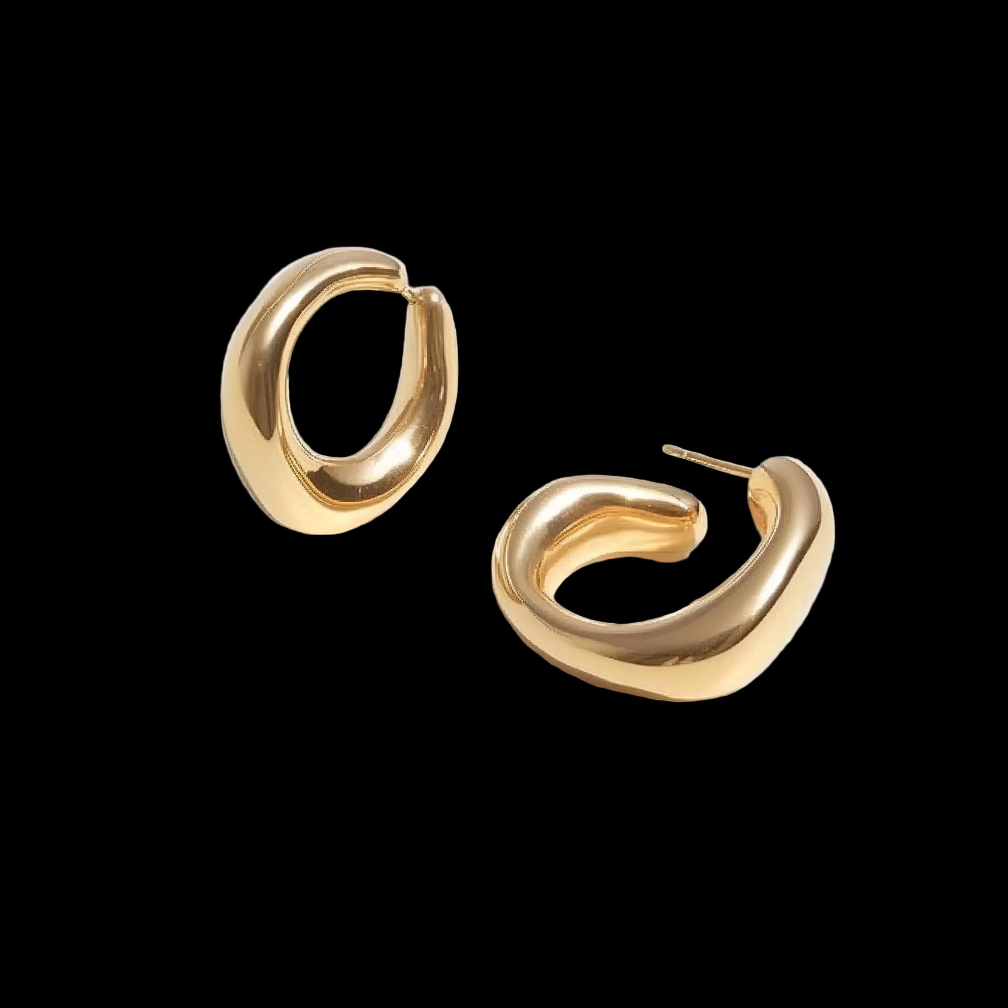 Handcrafted hoop earrings